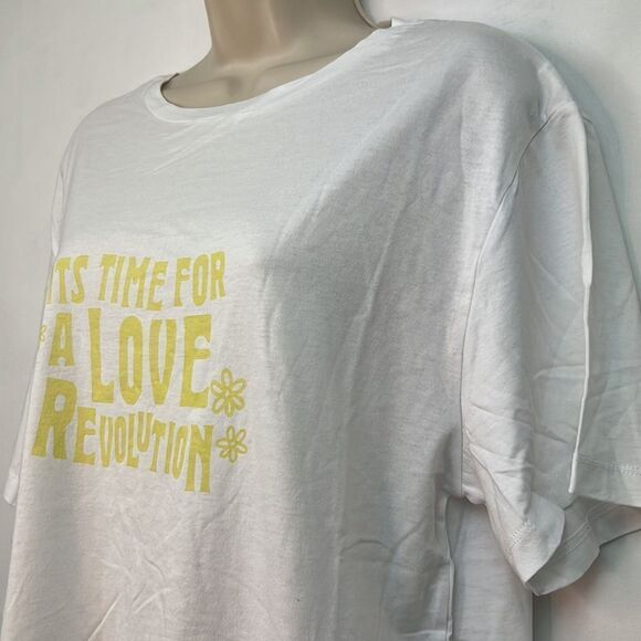 Charlie Holiday Anthropologie Love Revolution boyfriend Tee size 4 NWT - Picture 8 of 14
